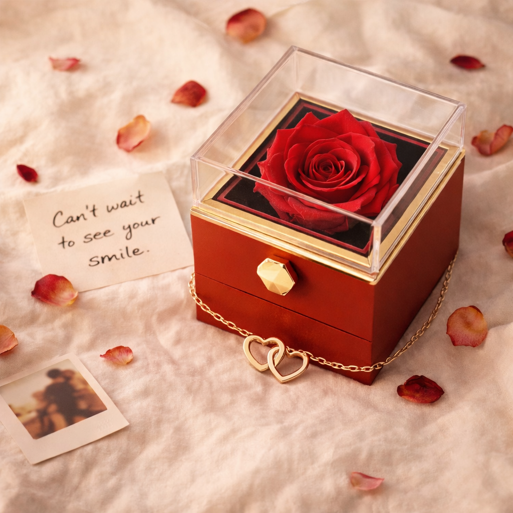 Eternal Rose & Love Necklace