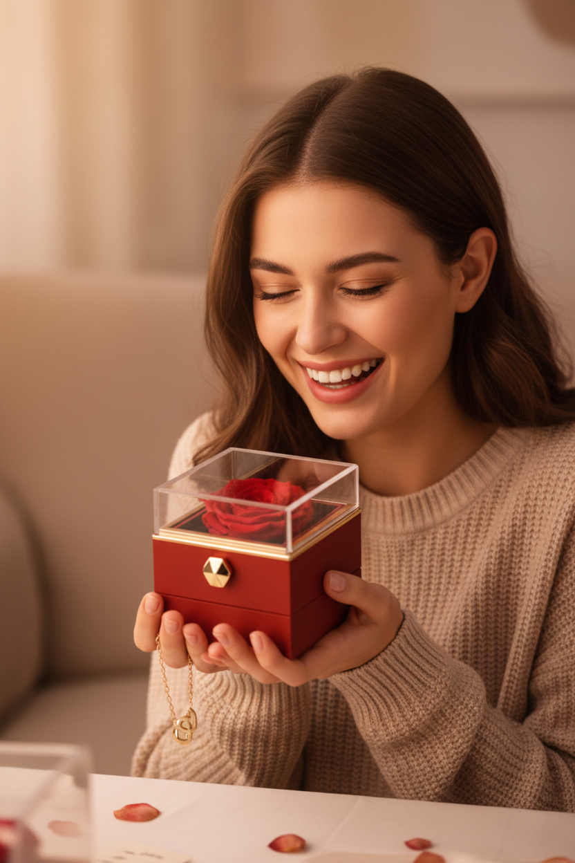 Eternal Rose & Love Necklace