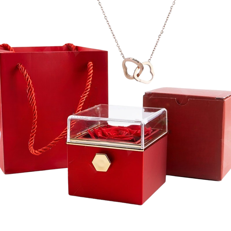 Eternal Rose & Love Necklace