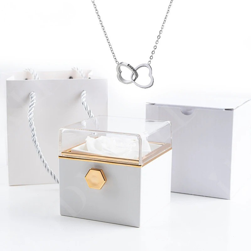 Eternal Rose & Love Necklace