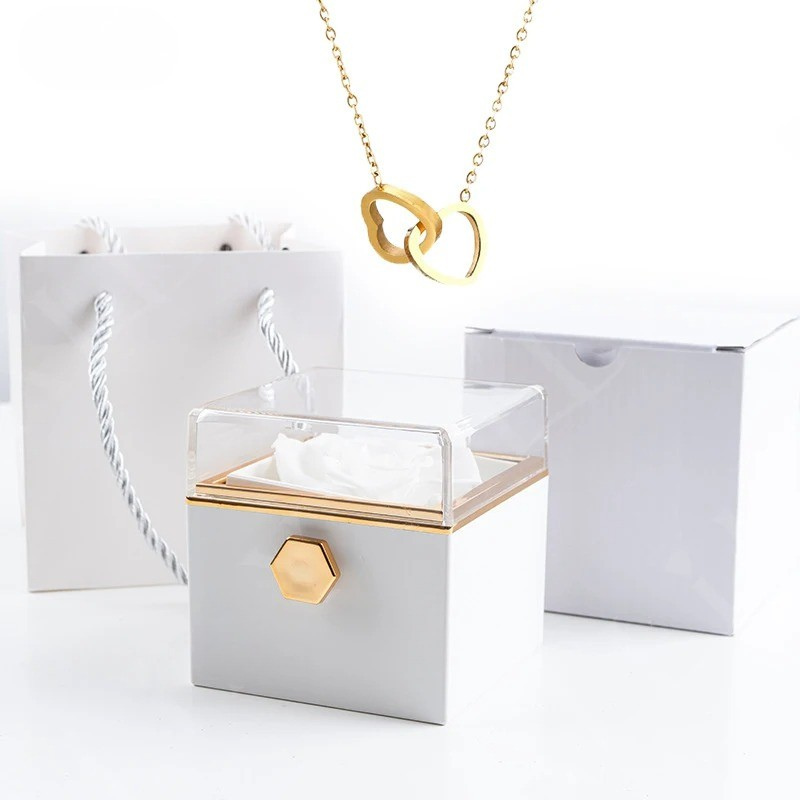 Eternal Rose & Love Necklace